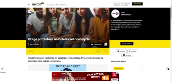 Czego potrzebuje nastolatek od dorosłych blog MarketNews PM