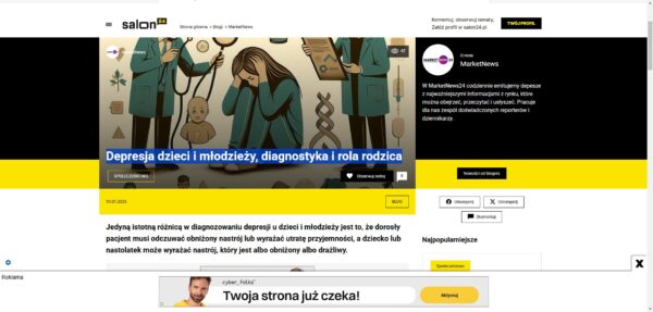 Depresja dzieci i młodzieży diagnostyka i rola rodzica blog MarketNews
