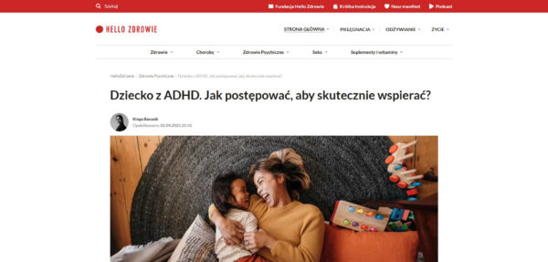 Dziecko z ADHD Jak postępować aby skutecznie wspierać HelloZdrowie PM