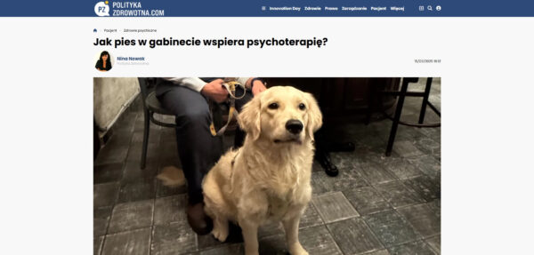 Jak pies w gabinecie wspiera psychoterapię PM