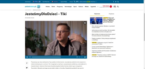 JesteśmyDlaDzieci Tiki wideo PolsatNews pl