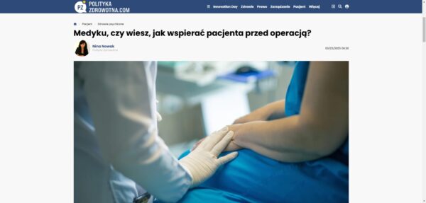 Medyku czy wiesz jak wspierać pacjenta przed operacją