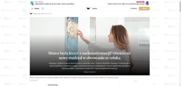 Muzea będą leczyć z nadmiaru emocji Otwiera się nowy rozdział w obcowaniu ze sztuką rp pl