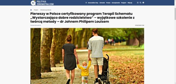 Pierwszy w Polsce certyfikowany program Terapii Schematu „Wystarczająco dobre rodzicielstwo” – wyjątkowe szkolenie z twórcą metody – dr Johnem Philipem Louisem