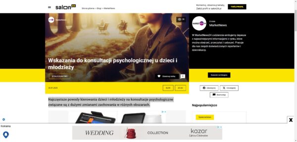 Wskazania do konsultacji psychologicznej u dzieci i młodzieży blog MarketNews