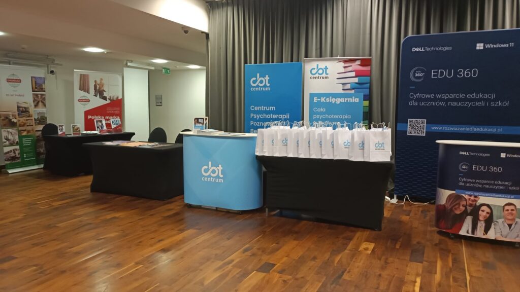 Stoisko Centrum CBT na konferencji Siła Dyrektora