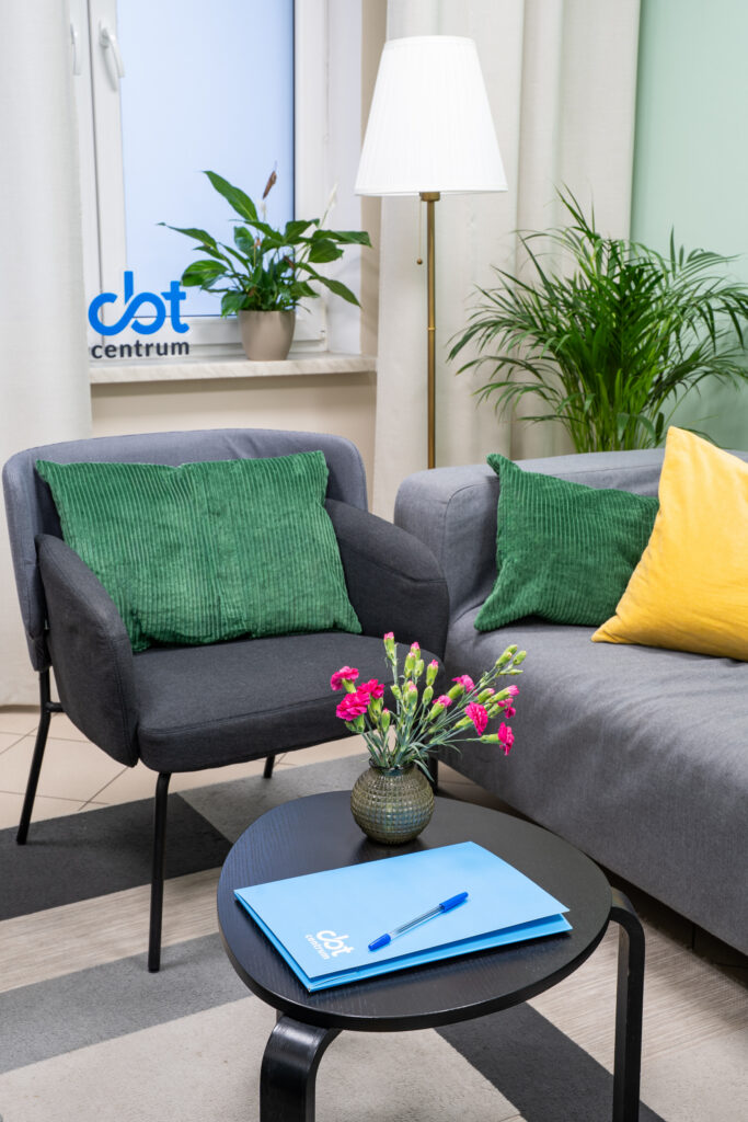 Gabinet w Poradni Centrum CBT przy ul. Cybisa na Ursynowie