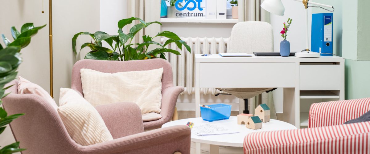 Gabinet w Poradni Centrum CBT przy ul. Cybisa na Ursynowie